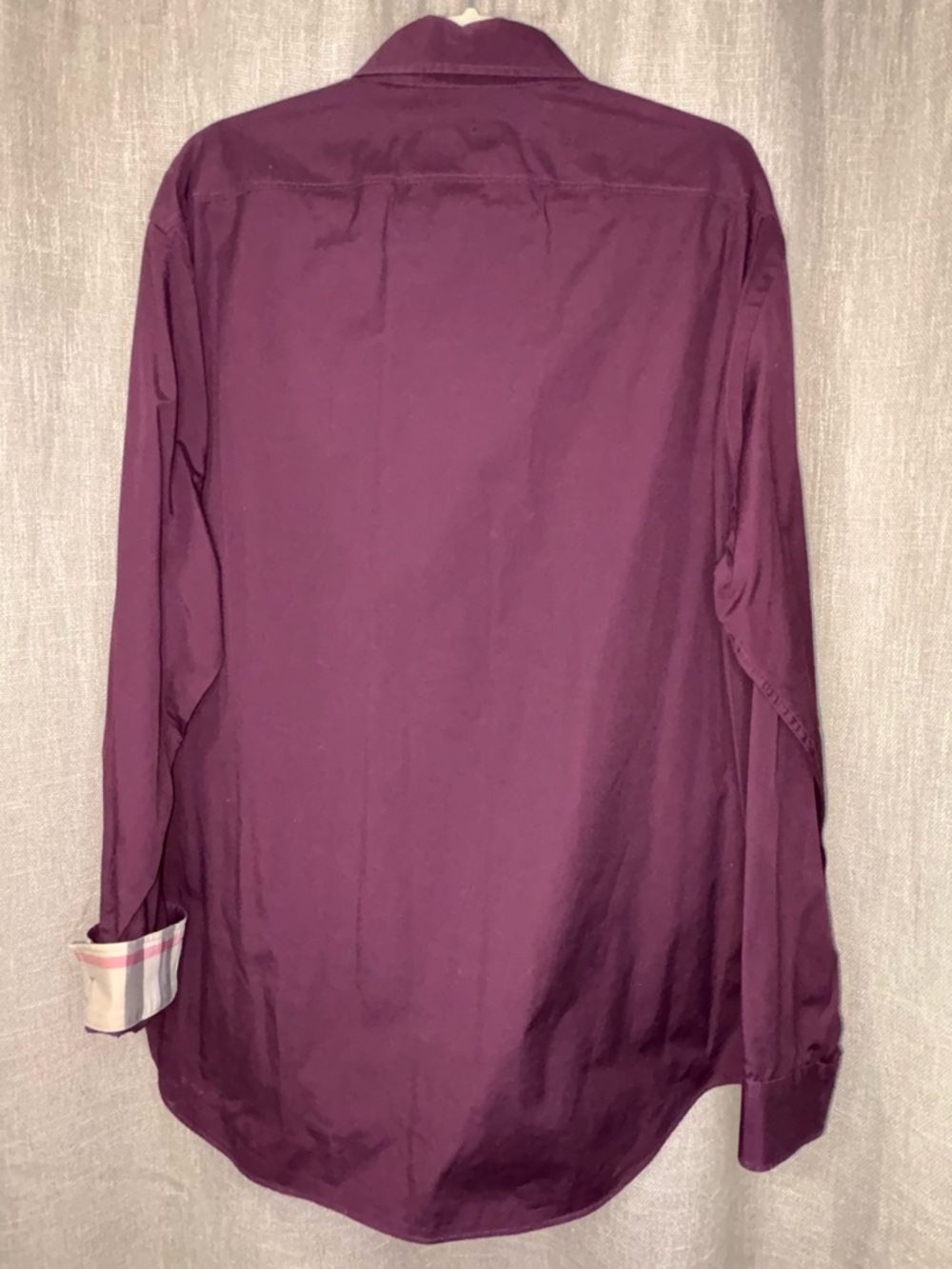 Burberry Brit Men's Button-Down Dress Shirt in Plum - Picture 2 of 7